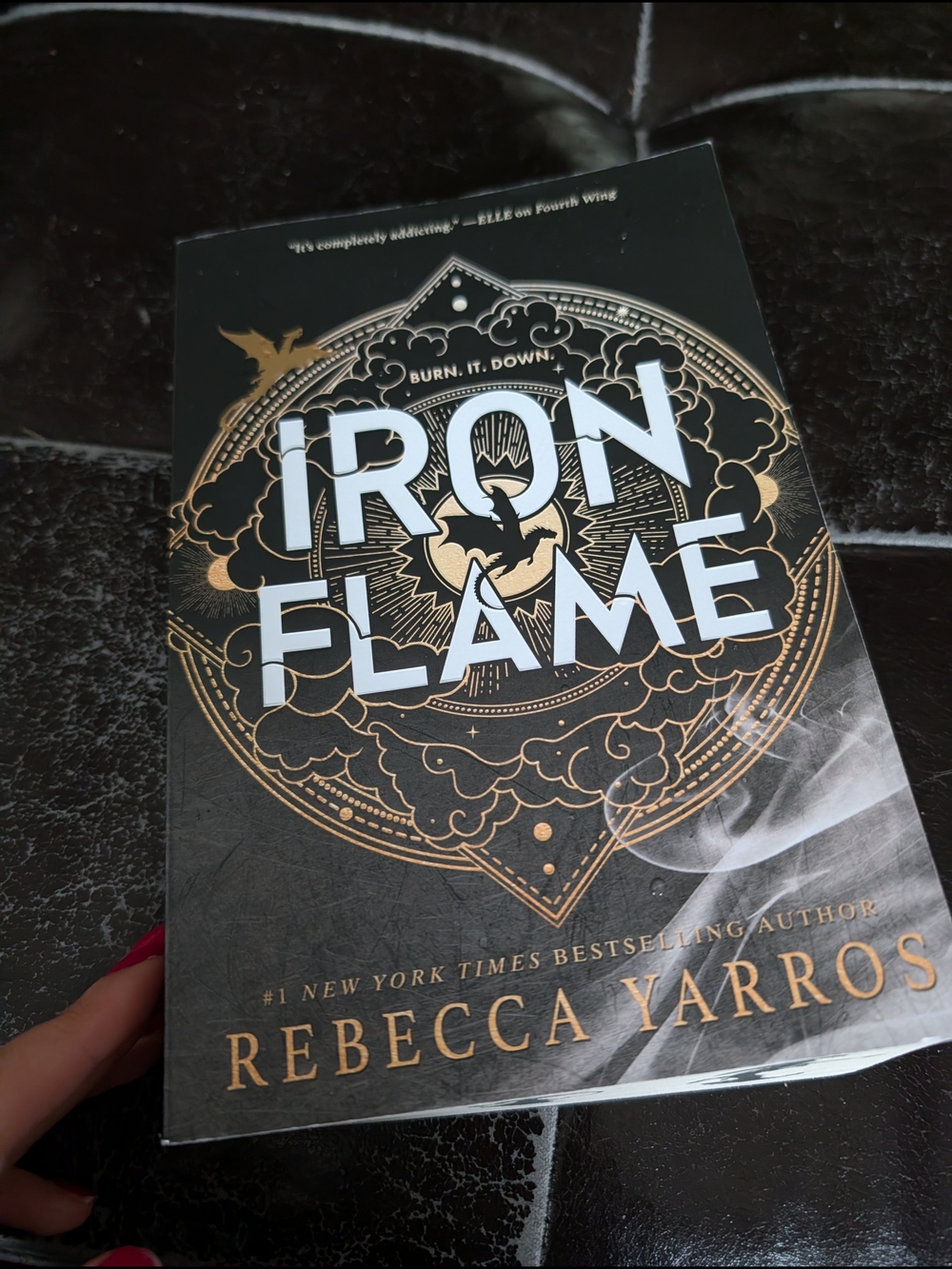 Iron Flame by Rebecca Yarros — Black & Gold Paperback